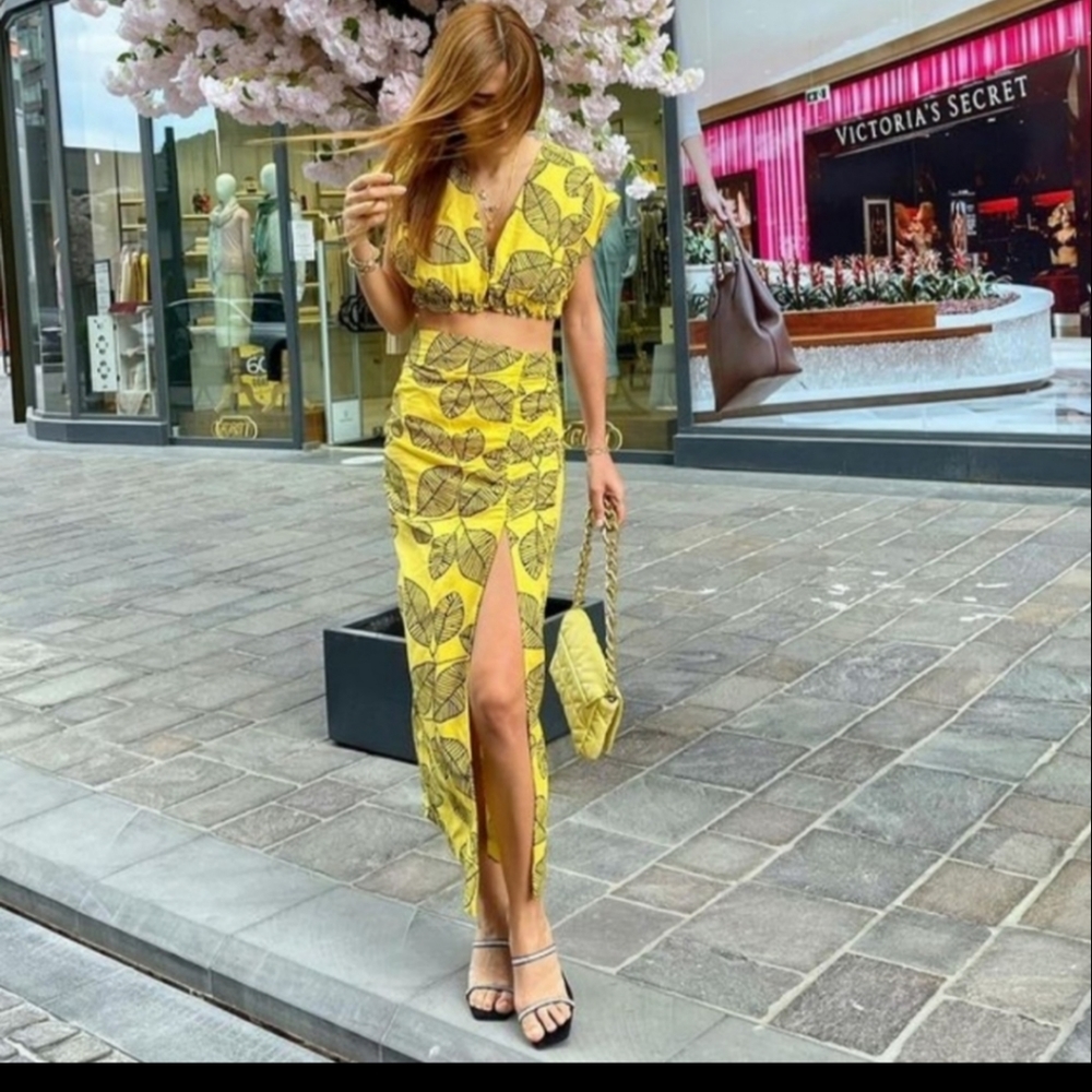 Zara Blogger Favorite Yellow Linen Matching Set